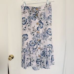 Floral midi skirt